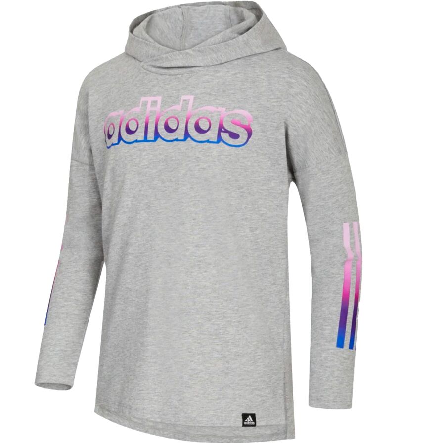 Long-Sleeve Hooded Heather Graphic T-Shirt - Girls'