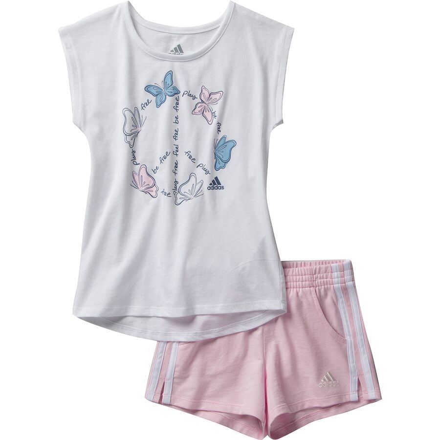 Cotton French Terry Short Set - Girls'