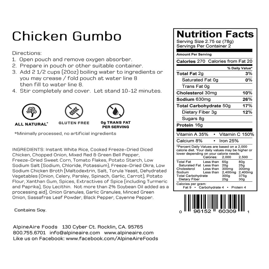 AlpineAire Chicken Gumbo