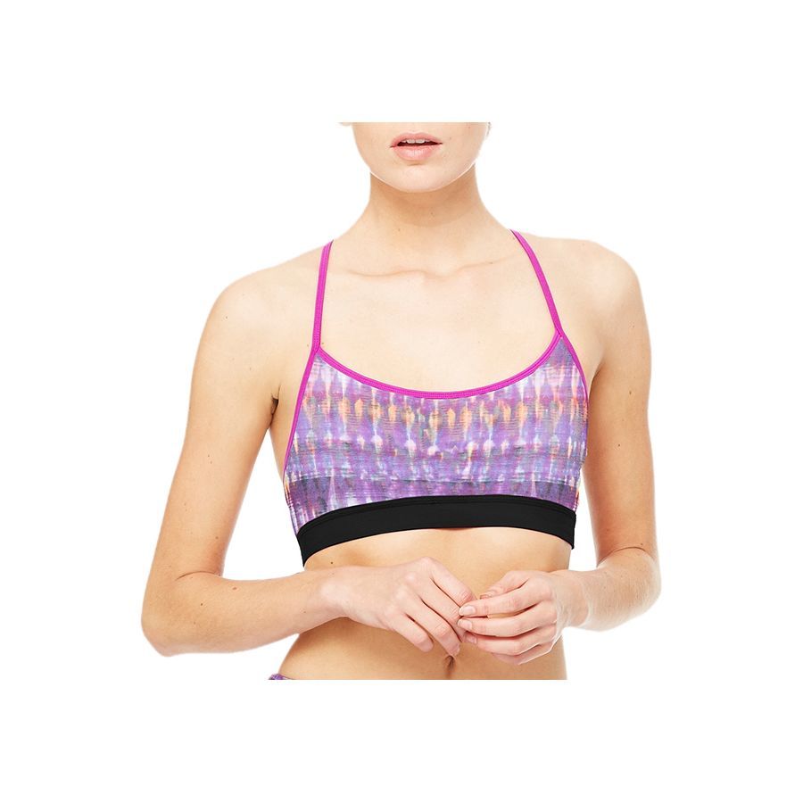 Alo Yoga Spark Sports Bra - Women's&nbsp;Bhakti/ Amethyst/ Black