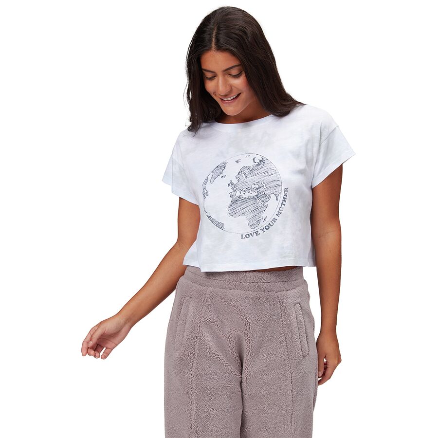 Short-Sleeve Crewneck Boxy Graphic T-Shirt - Women's