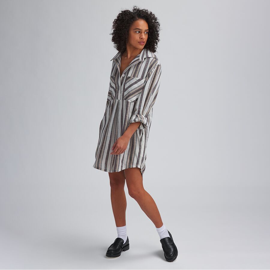 Cotton Poplin Stripe Shirt Dress - Past Season - Women's