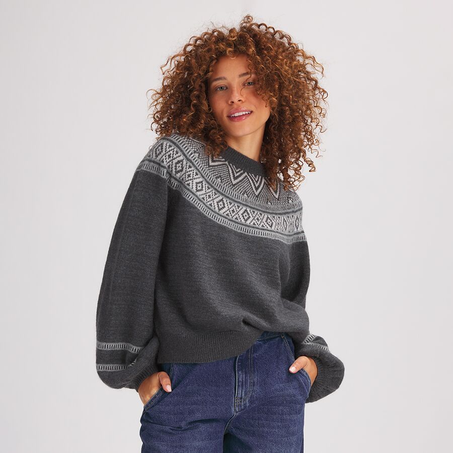Geo Fair Isle Crewneck Sweater - Women's