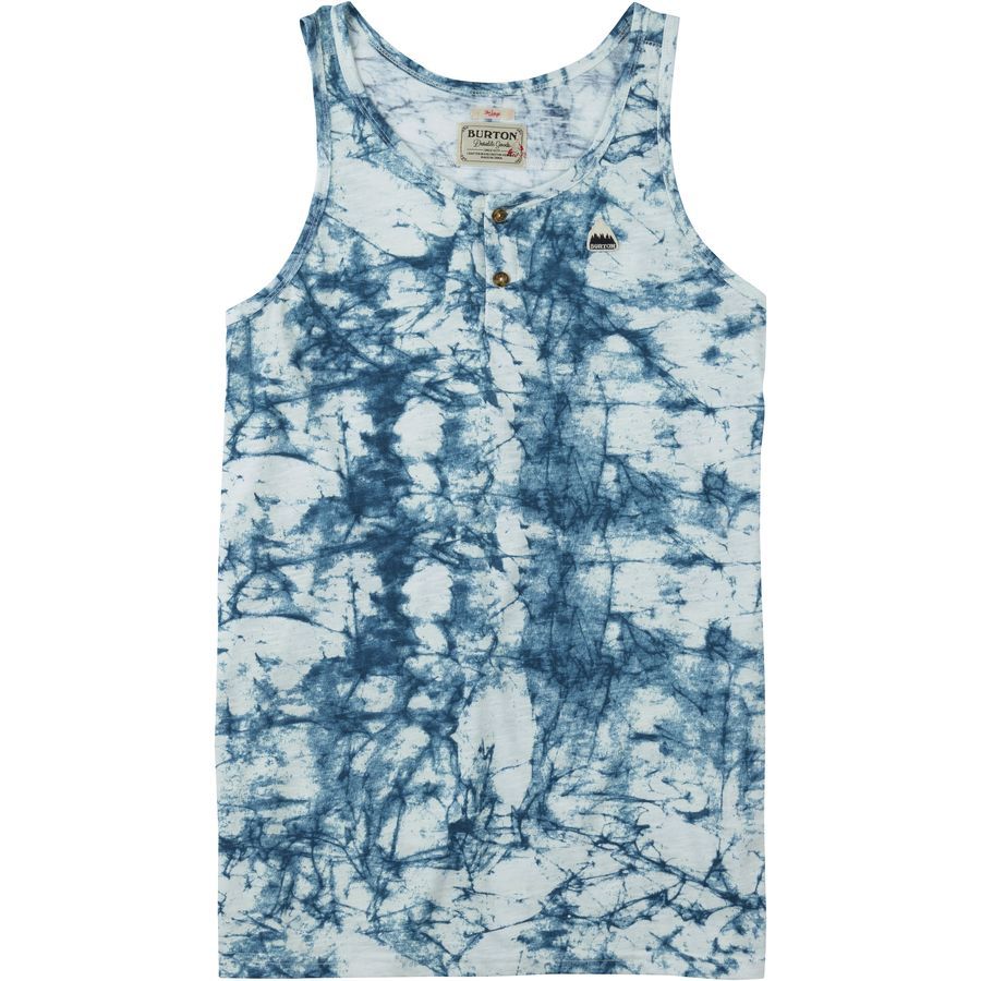 Burton Batson Henley Tank Top - Men's&nbsp;Indigo Stone Print
