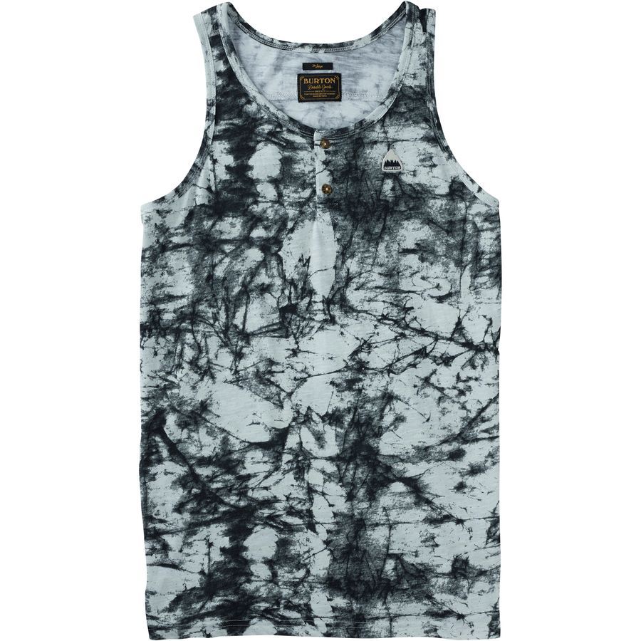 Burton Batson Henley Tank Top - Men's&nbsp;True Black Stone Print