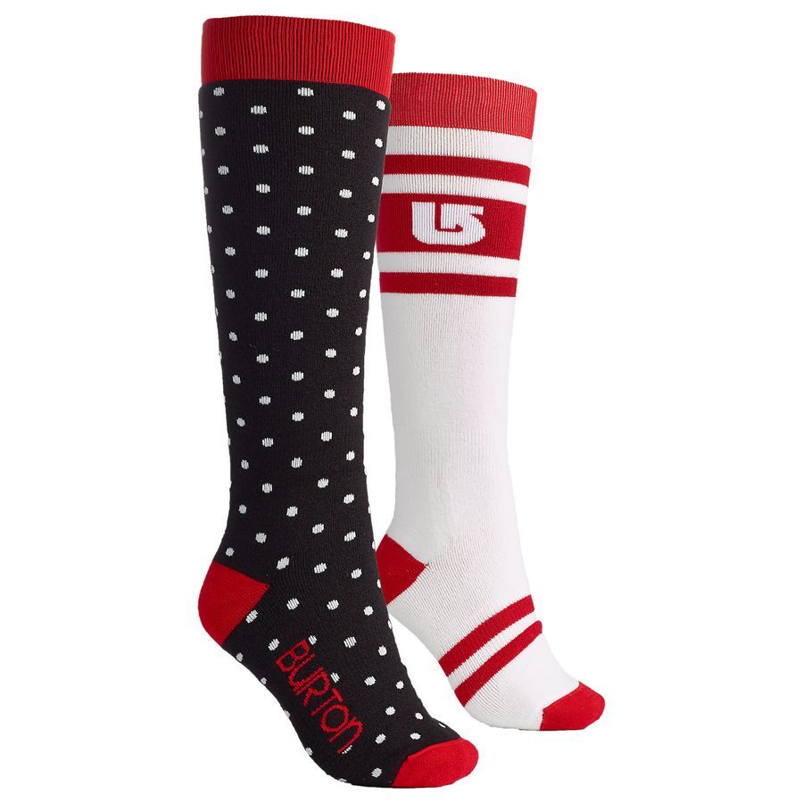 Burton Weekender Socks - 2-Pack - Women's &nbsp;True Black/Polka Dots