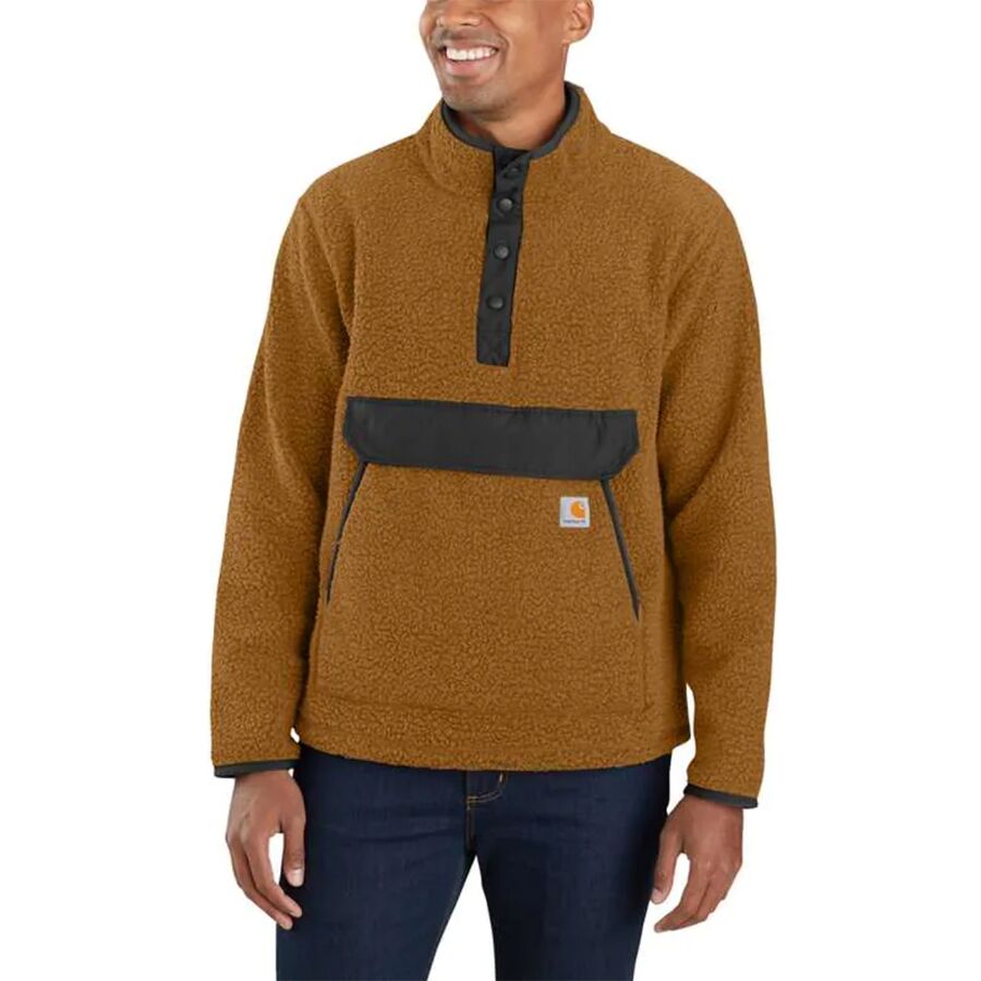 Relaxed Fit Fleece Snap Front Jacket - Men's