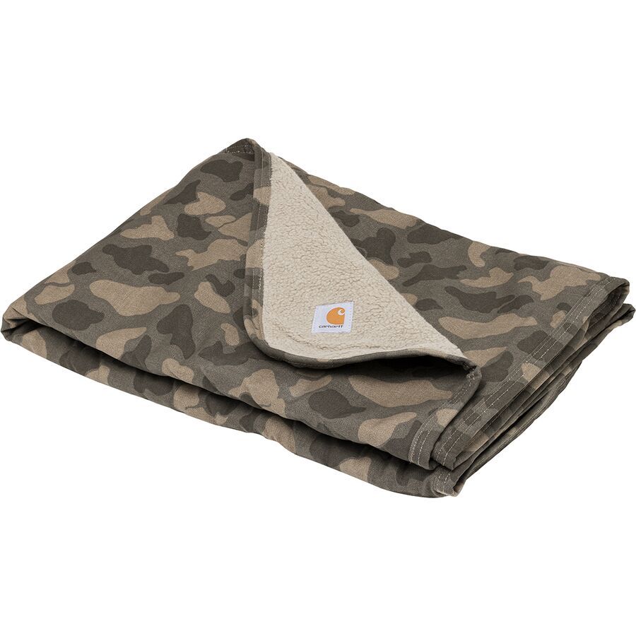 Firm Duck Sherpa-Lined Camo Throw
