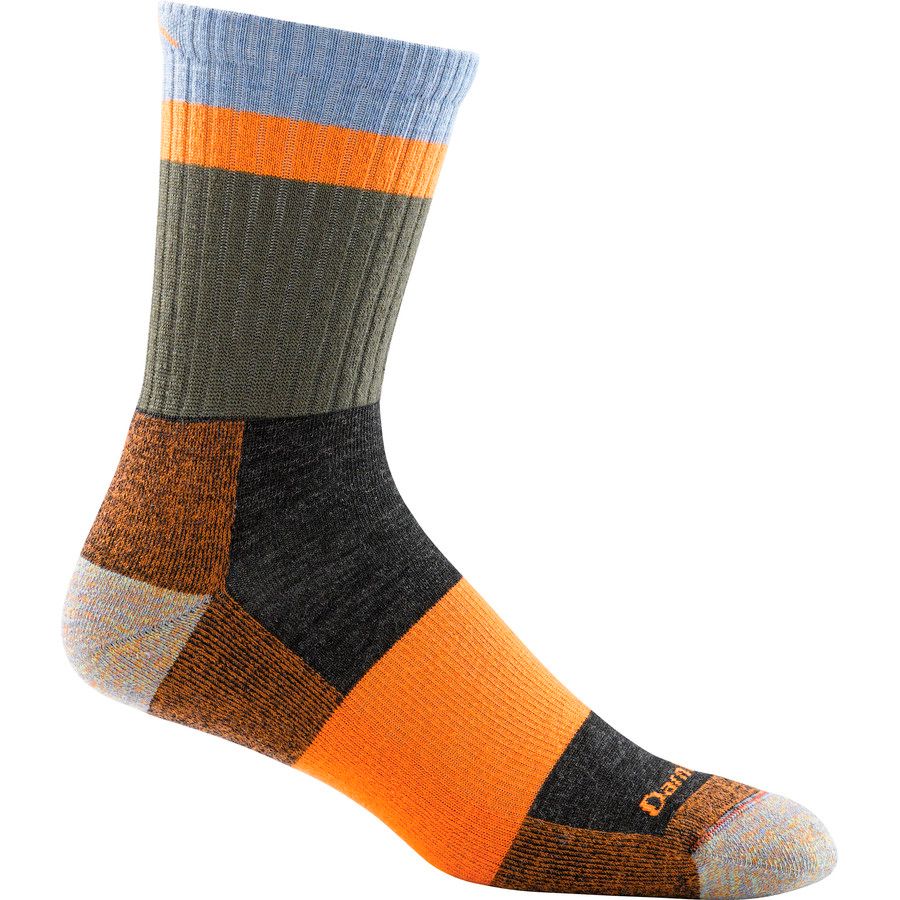 Darn Tough Heady Stripe Micro Crew Light Cushion Socks - Men's&nbsp;Orange