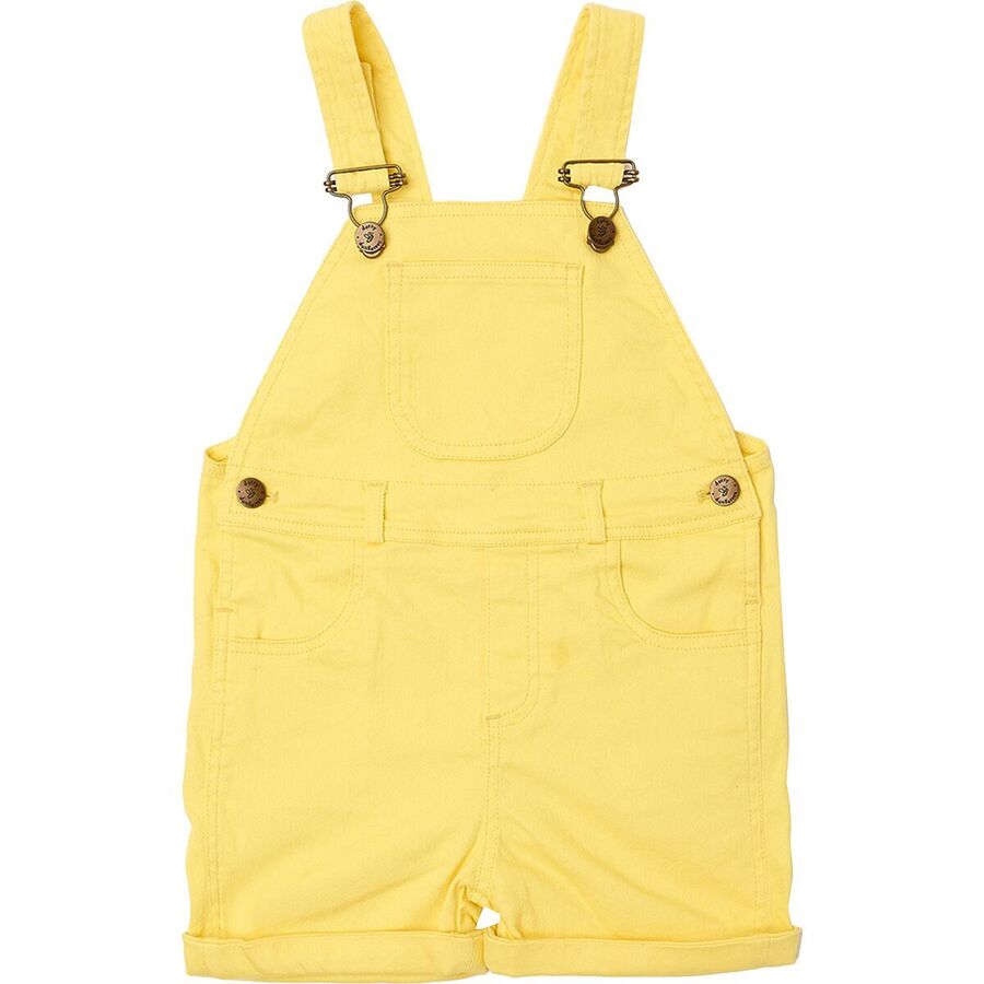Sunshine Yellow Short Overalls - Toddlers'