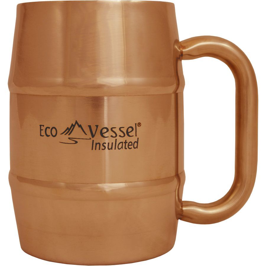 Eco Vessel Double Barrel Beer Mug with Lid
