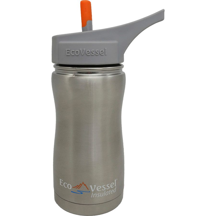 Eco Vessel Frost Triple Insulated Steel Bottle With Straw Top - Kids' - 13oz&nbsp;Silver Express