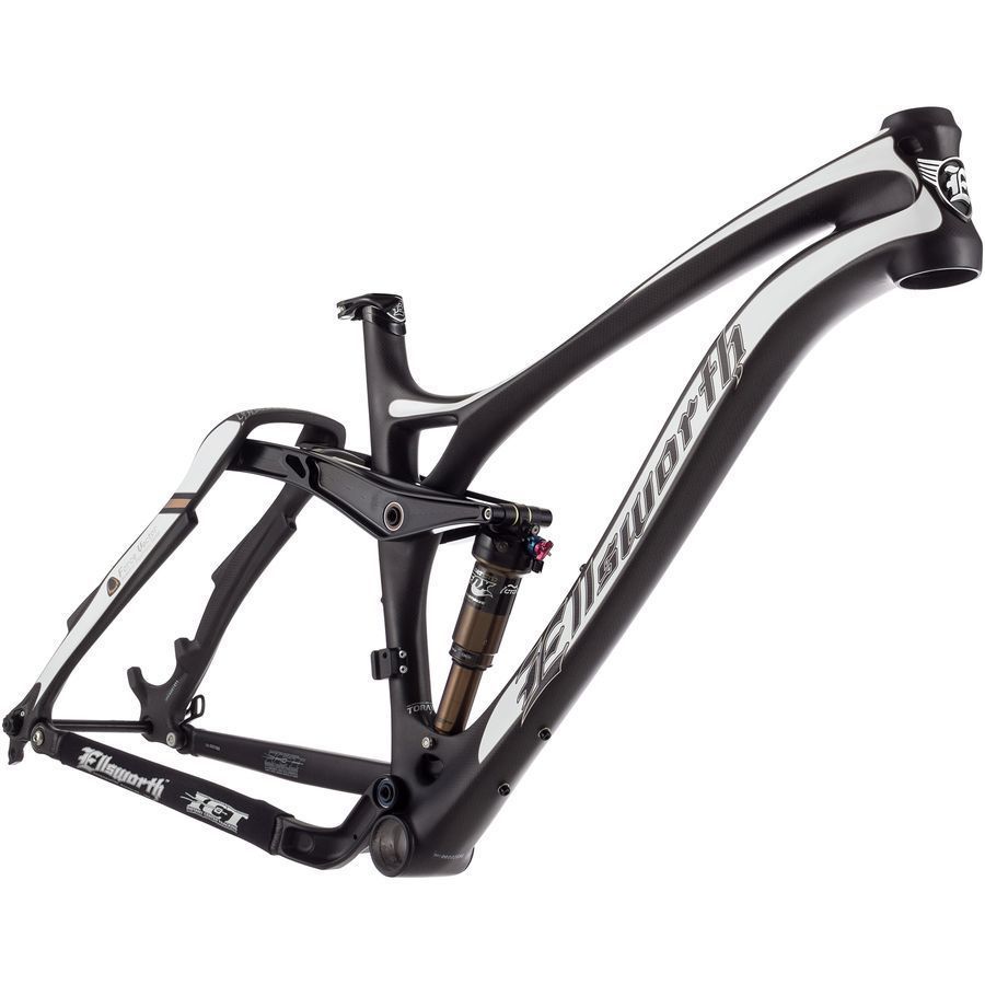 Ellsworth Evolve Carbon Mountain Bike Frame - 2015&nbsp;Matte Carbon/White (Black Rocker) - 34.9mm Clamp FD