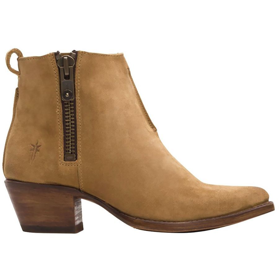 women tan moto boots