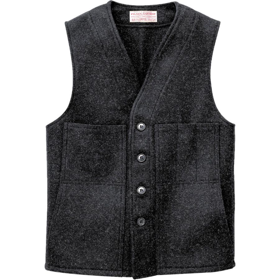 Filson Wool Mackinaw Vest - Men's&nbsp;Black