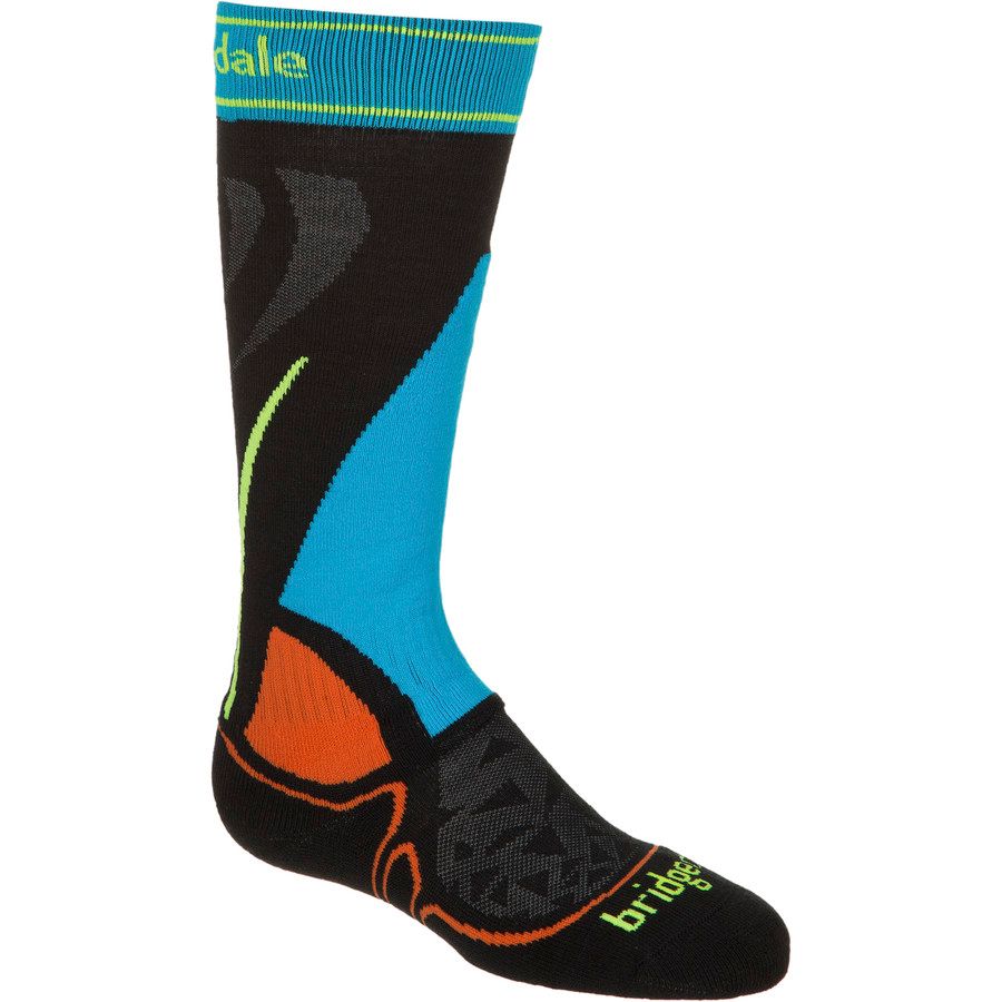 Bridgedale Vertige Racer Ski Sock - Kids'&nbsp;Black/Multi