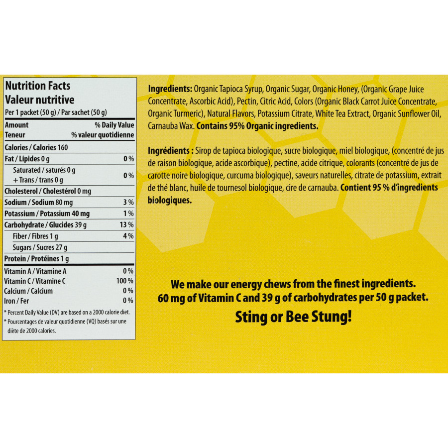 Honey Stinger Organic Energy Chews 12 Pack