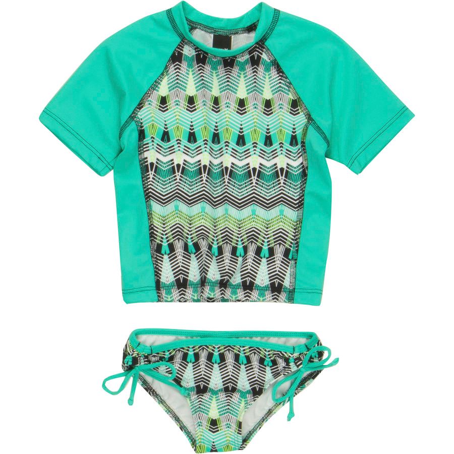 Hurley Phoenix Surf Set Swimsuit - Toddler Girls'&nbsp;Aqua