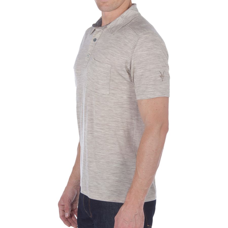Ibex OD Heather Polo Shirt - Short-Sleeve - Men's&nbsp;Side