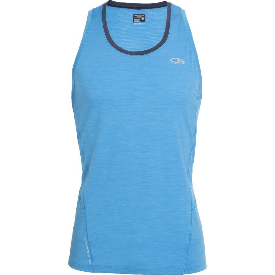 Icebreaker Strike Singlet Tank Top - Men's&nbsp;Cyan/Cyan/Admiral