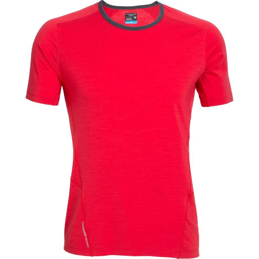 Icebreaker Strike Crew - Short-Sleeve - Men's&nbsp;Rocket/Rocket/Monsoon