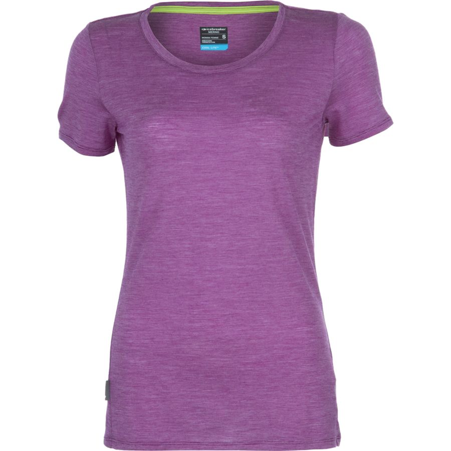 Icebreaker Sphere Stripe Low Crew - Short-Sleeve - Women's&nbsp;Front