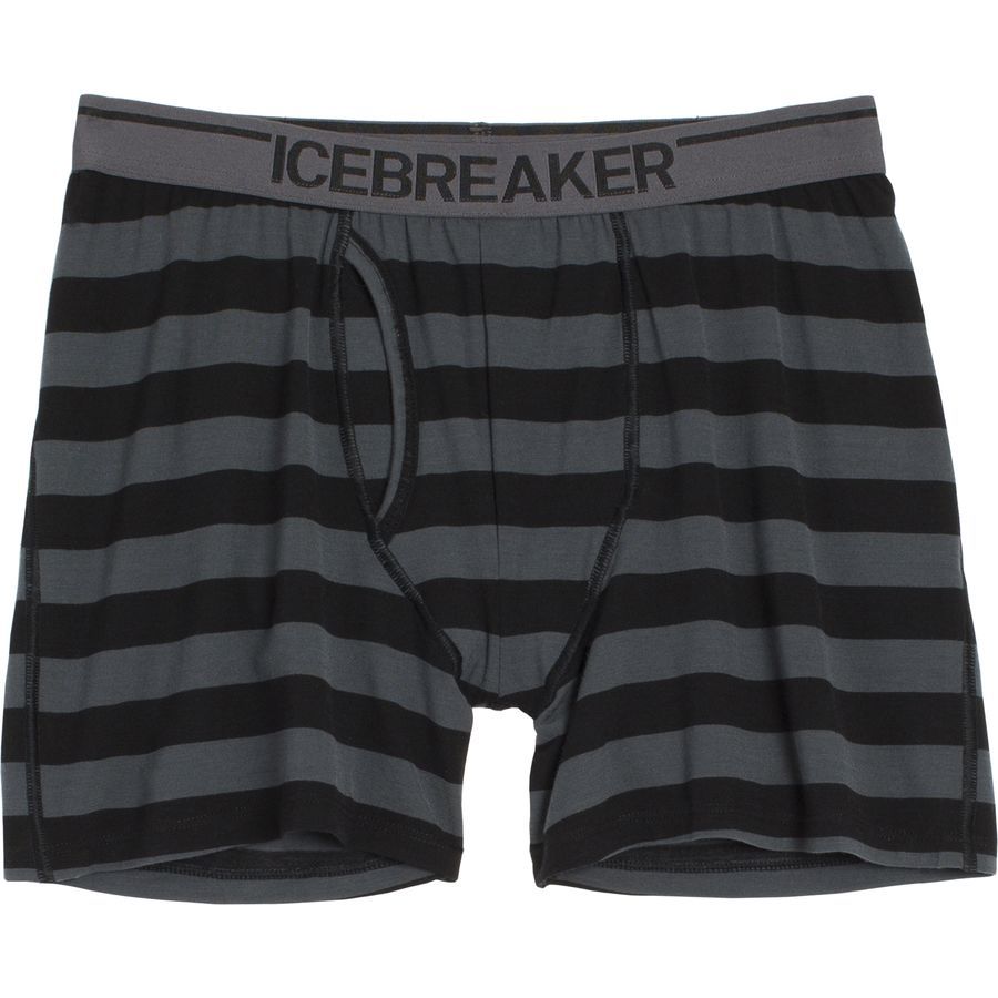 Icebreaker BodyFit 150 Ultralite Anatomica Boxer Brief - Men's&nbsp;Black/Monsoon/White