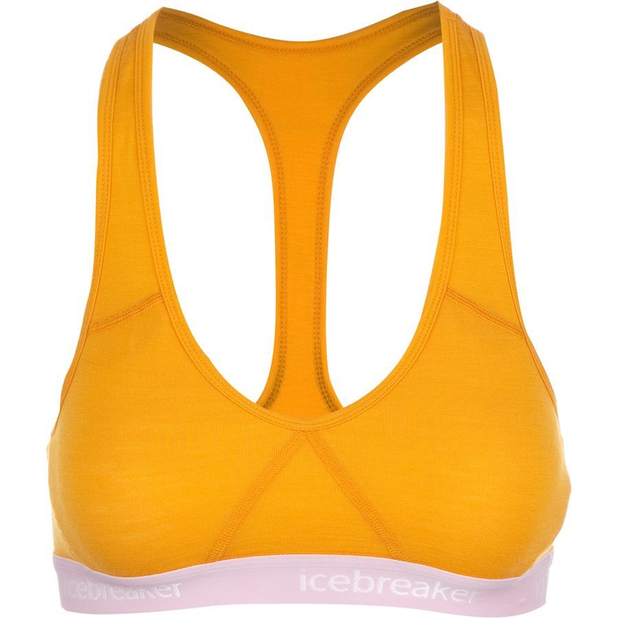 Icebreaker Sprite Racerback Bra - Women's&nbsp;Gold/Camellia