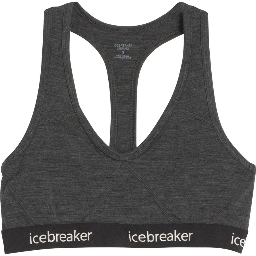 Icebreaker Sprite Racerback Bra - Women's&nbsp;Jet Heather/Black