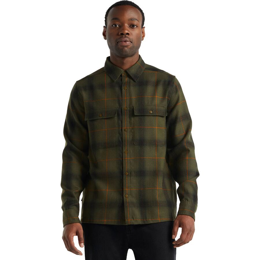 Dawnder Long-Sleeve Plaid Flannel Shirt - Men's