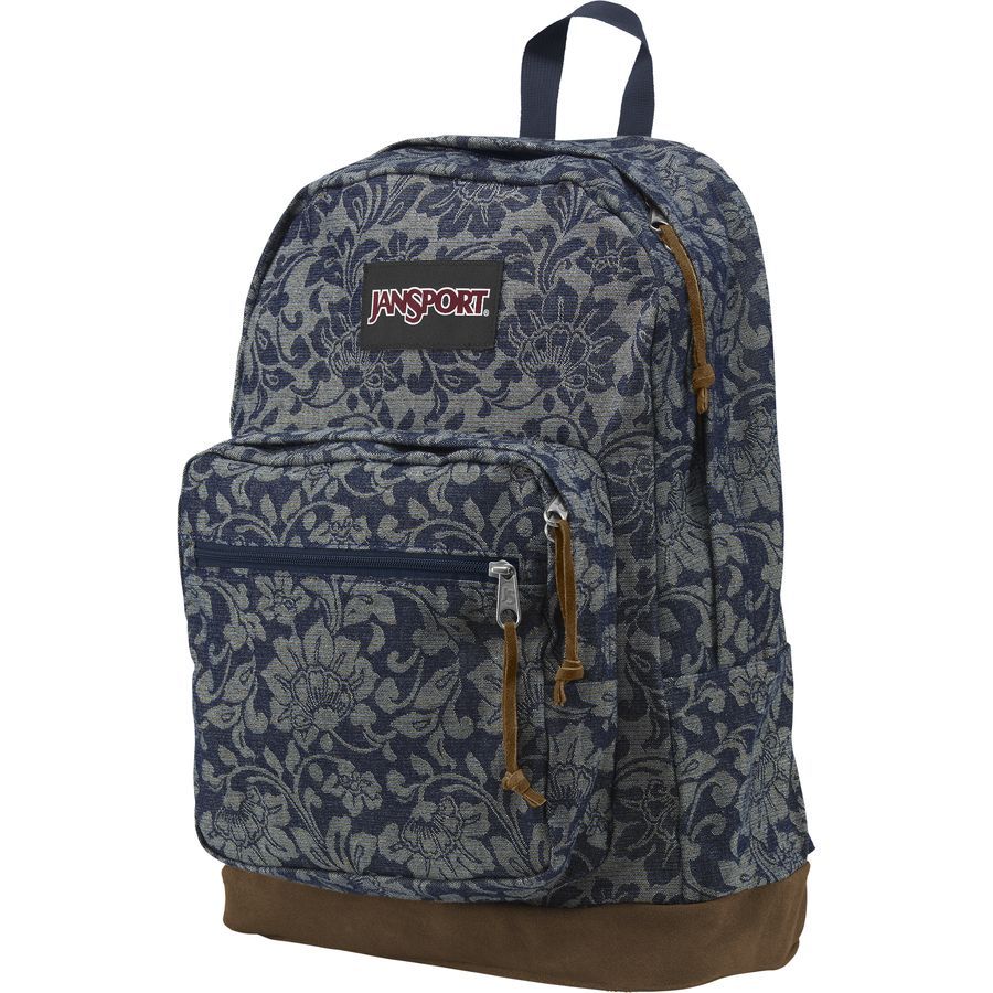 jansport blue flower backpack