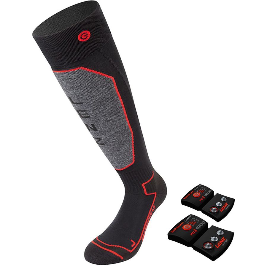Lenz Set of 1.0 Slim Fit Heat Socks & rcB 1200 Lithium Packs