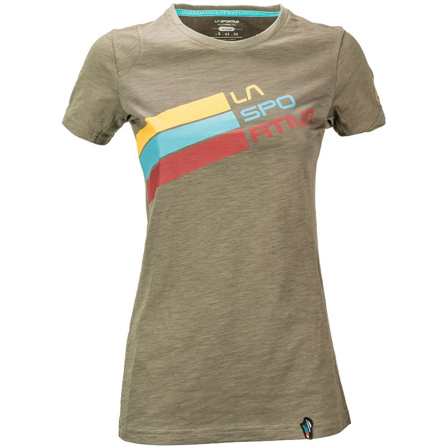 La Sportiva Stripe Logo T-Shirt - Short-Sleeve - Women's&nbsp;Taupe