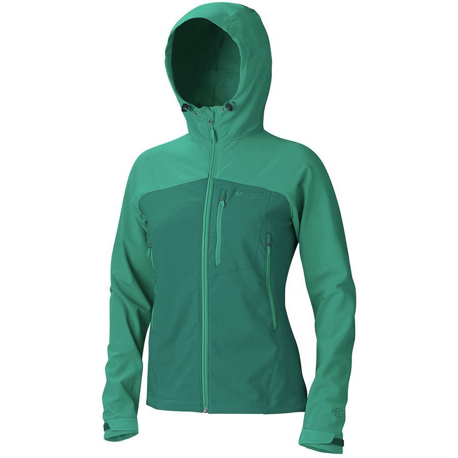 Marmot Estes Hooded Softshell Jacket - Women's&nbsp;Green Grove/Gem Green