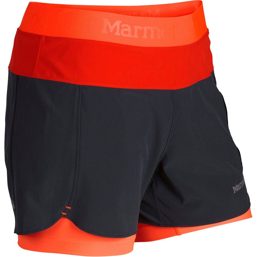 Marmot Pulse Short - Women's&nbsp;Dark Steel/Bright Orange