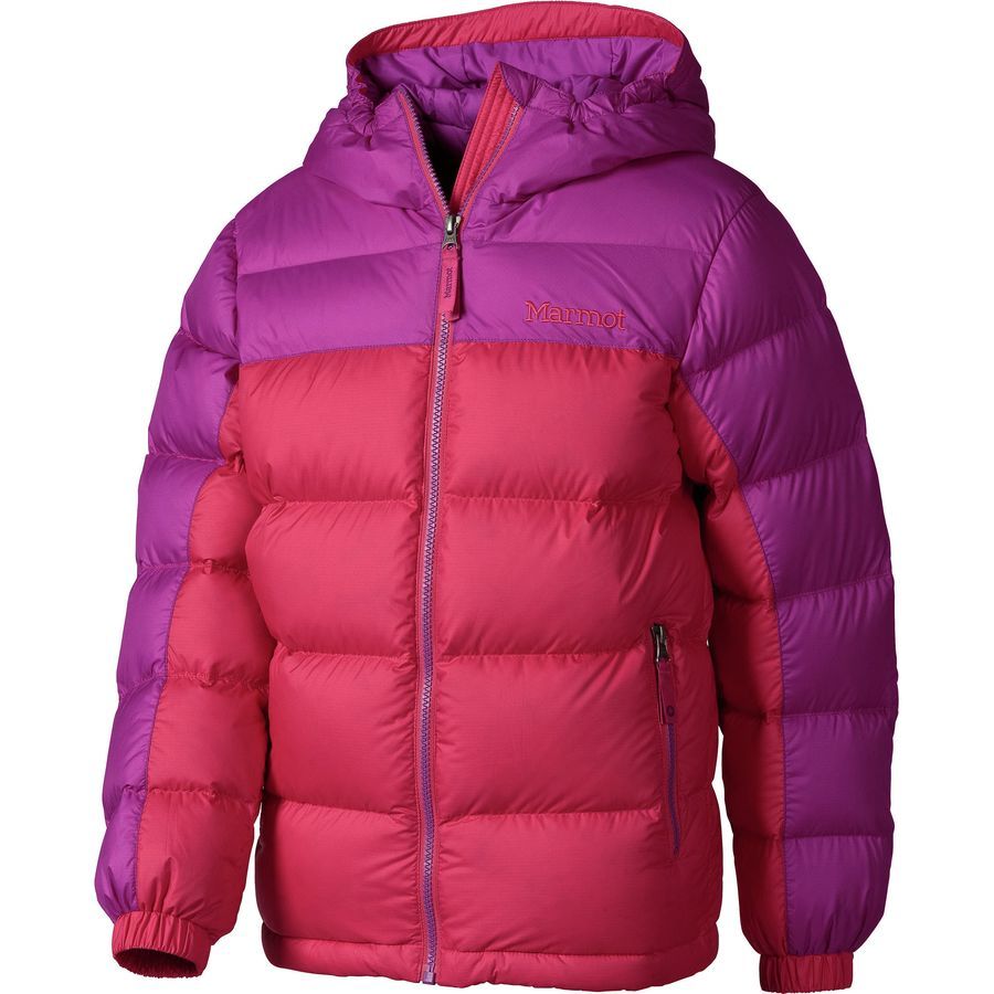 Marmot Guides Down Hooded Jacket - Girls'&nbsp;Pink Rock/Beet Purple