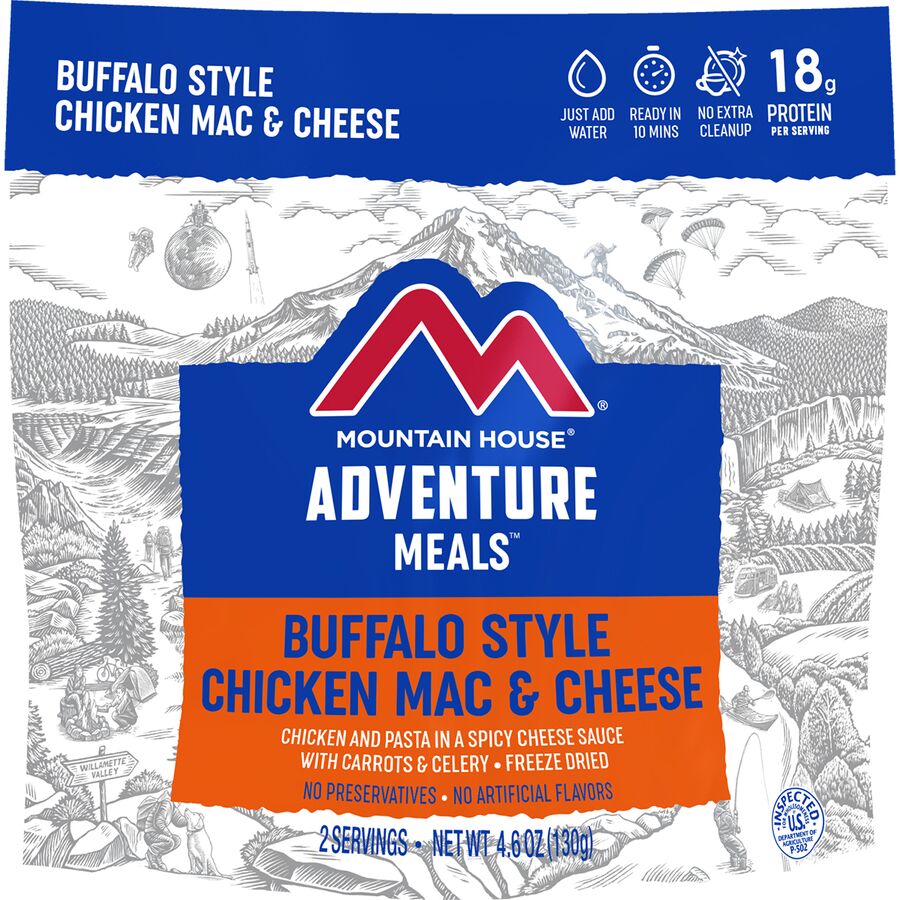 Buffalo Style Chicken Mac + Cheese