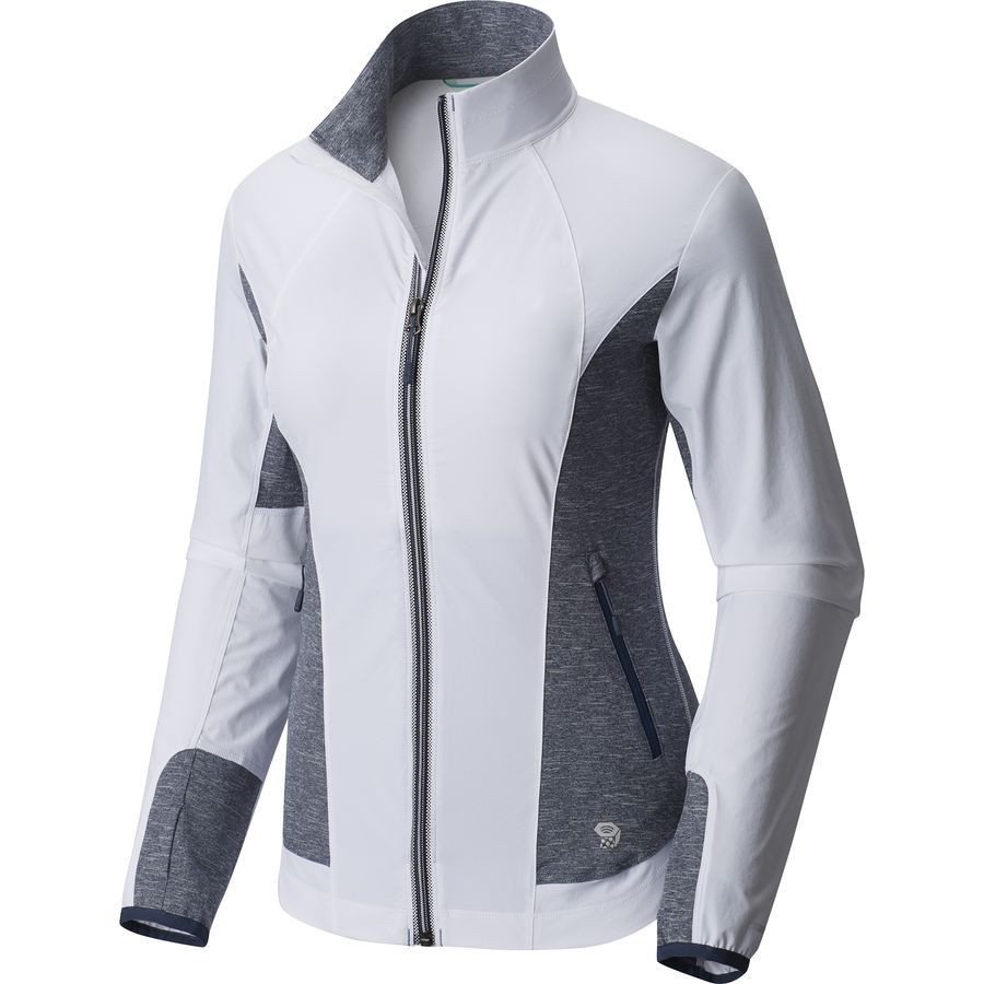 Mountain Hardwear Mighty Power Hybrid Softshell Jacket - Women's&nbsp;White/Heather Zinc