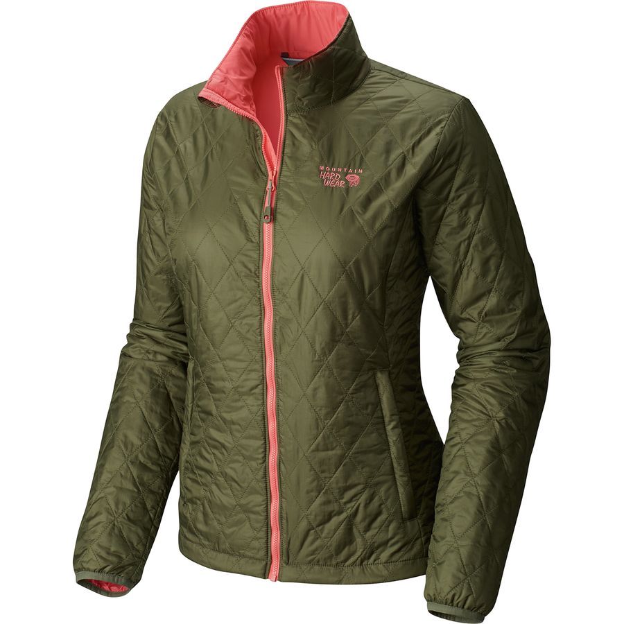 green insulated jacket women's