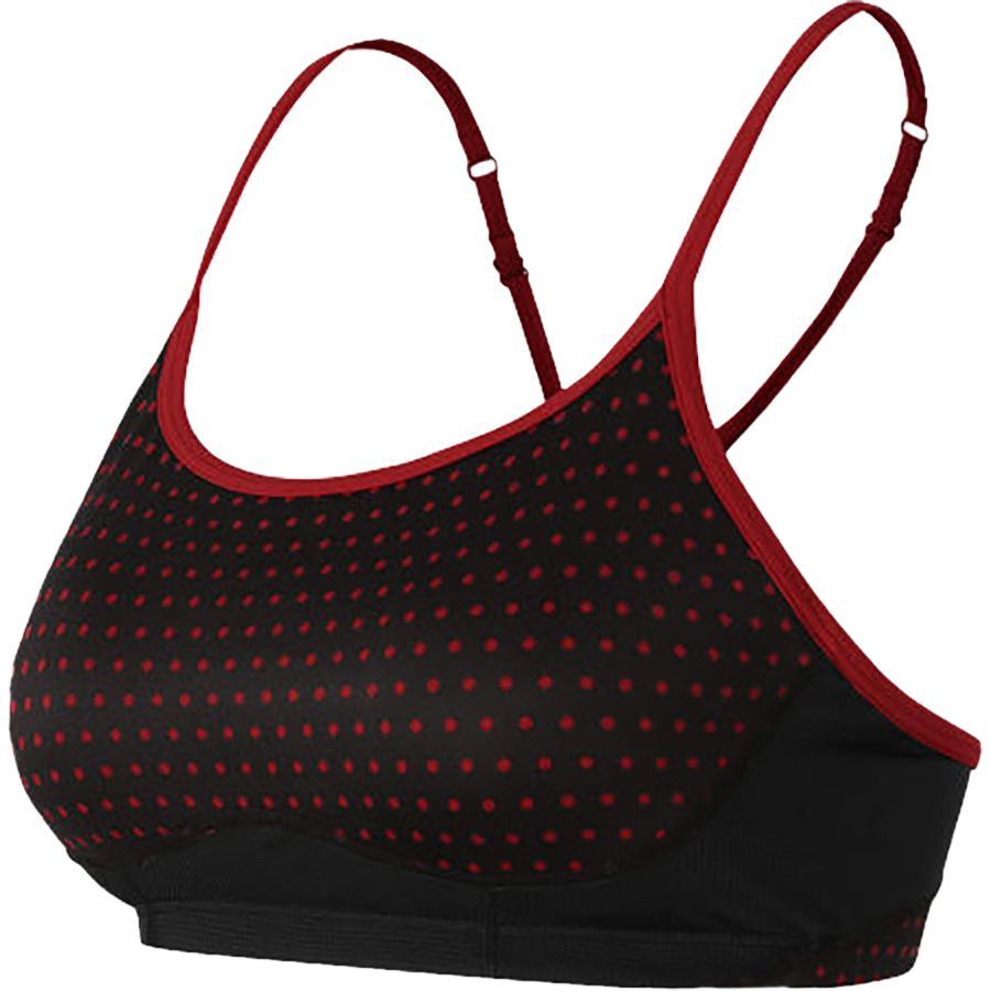 New Balance Tenderly Obsessive Sports Bra - Women's&nbsp;Black/Cerise Print