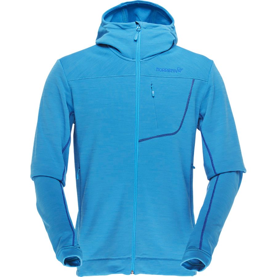 Norrøna Bitihorn Powerstretch Hooded Fleece Jacket - Men's&nbsp;Caribbean Blue