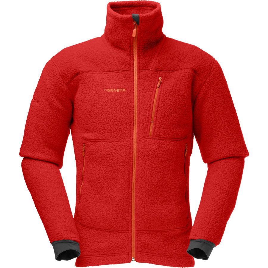 Norrøna Trollveggen Warm 2 Fleece Jacket - Men's&nbsp;Orange Peel