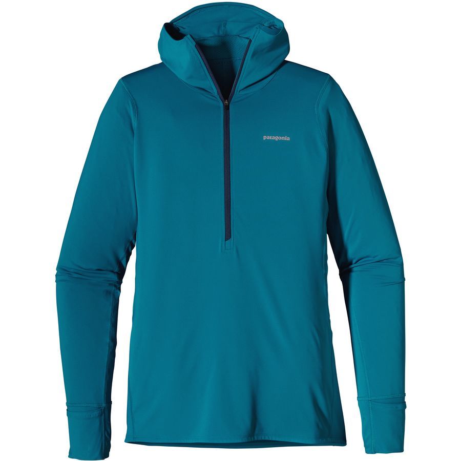 Patagonia All Weather Zip-Neck Hooded Shirt - Long-Sleeve - Men's&nbsp;Underwater Blue