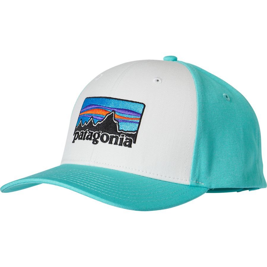 Patagonia '73 Logo Roger That Snapback Hat&nbsp;White/Howling Turquoise