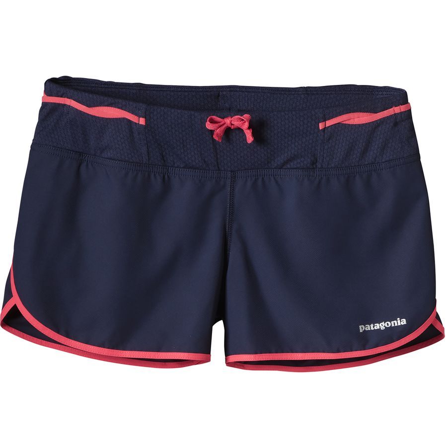 Patagonia Strider Pro 3in Running Short - Women's&nbsp;Navy Blue/Shock Pink