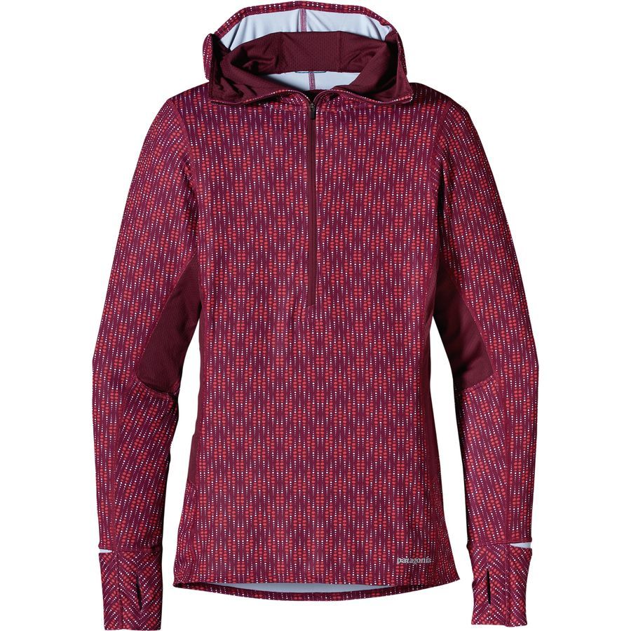 Patagonia All Weather Zip-Neck Hooded Jacket - Women's&nbsp;Siren Song/Oxblood Red