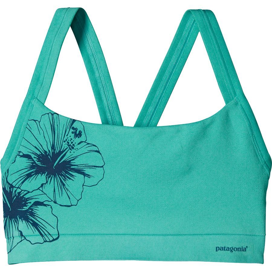 Patagonia Active Sports Bra - Women's&nbsp;Waterflower Graphic/Howling Turquoise