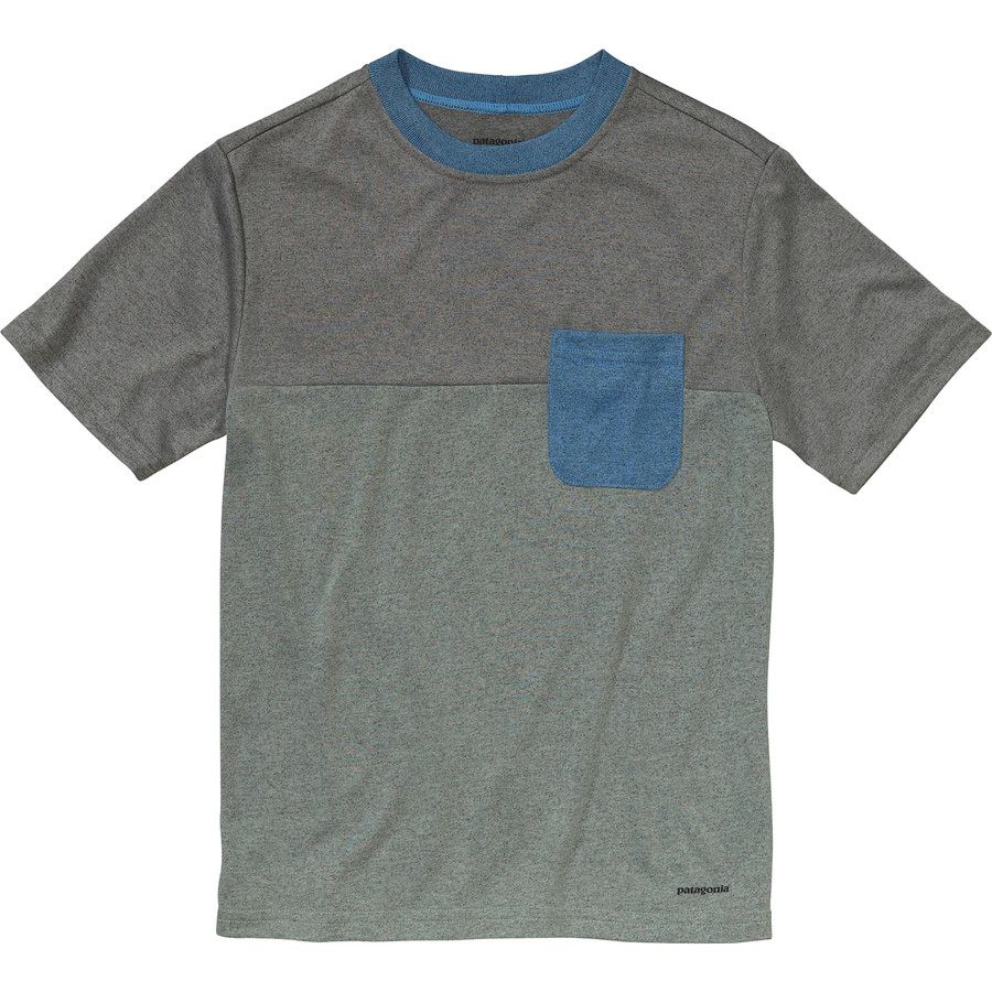 Patagonia Polarized Colorblock T-Shirt - Short-Sleeve - Boys'&nbsp;Gypsum Green