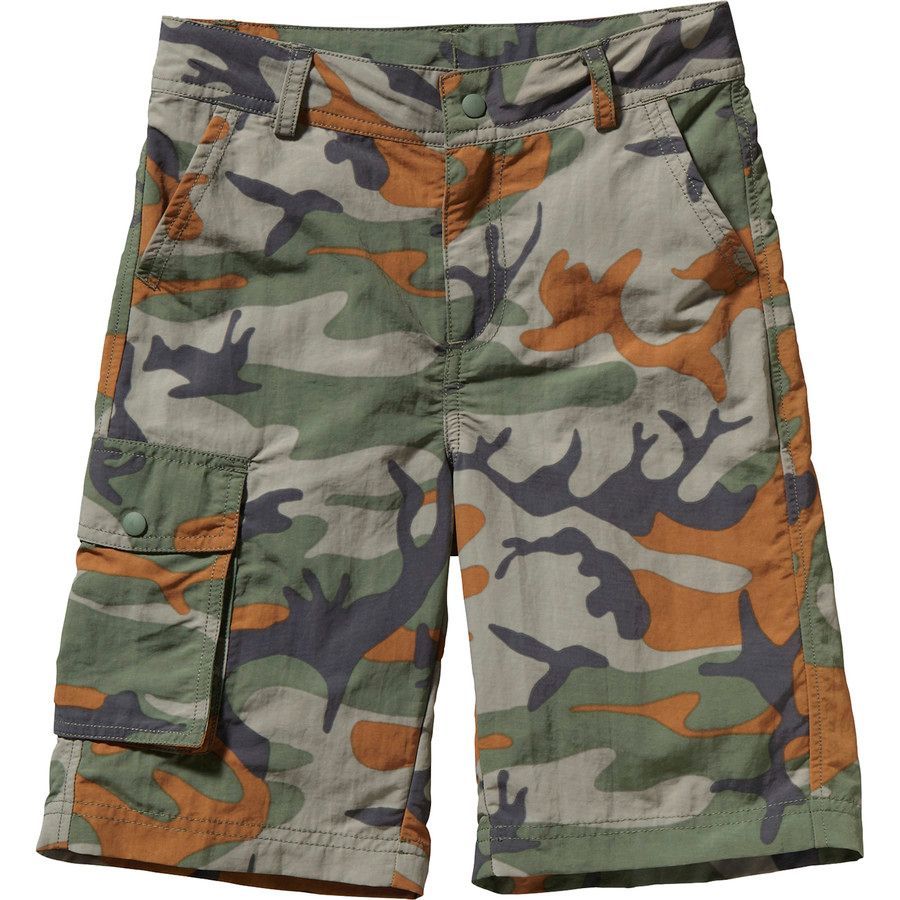 Patagonia Baggies Cargo Short - Boys'&nbsp;Forest Camo/Camp Green