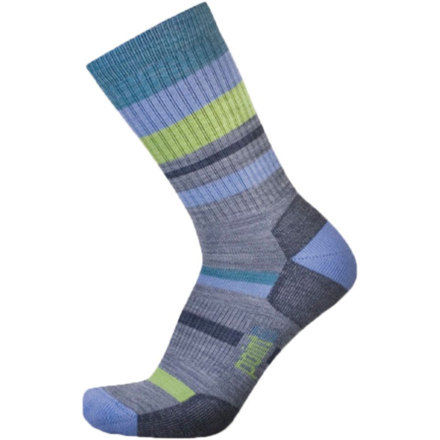 Point6 Mixed Stripe Lightweight Crew Hiking Socks Women's
